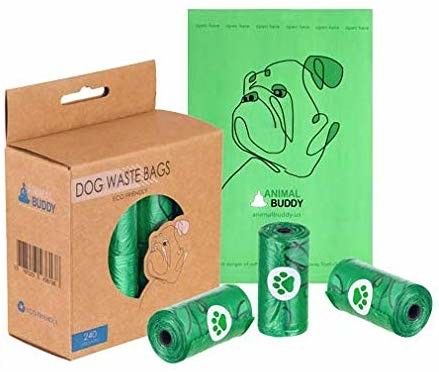 犬の船尾袋の十分にDegradable Eco友好的なペット無駄Pooはディスペンサーと袋に入れます