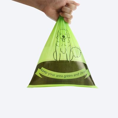 犬猫の緑のディスペンサーが付いている注文の船尾袋ペット無駄のくずPoo袋