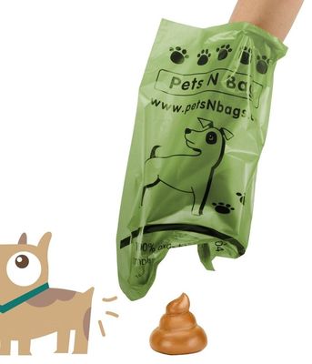 ホールダーが付いている十分にdegradable compostable使い捨て可能な飼い犬の無駄の船尾袋
