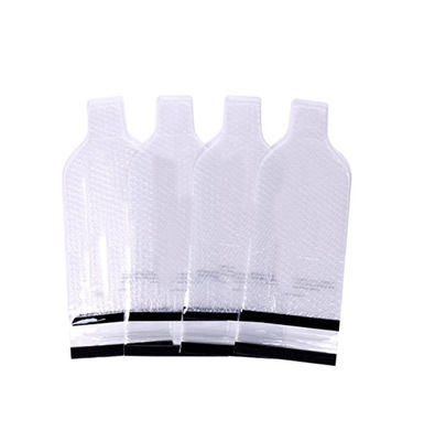 透明な気泡緩衝材のワイン袋、ポリ塩化ビニールのプラスチック ワイン・ボトルの保護装置袋