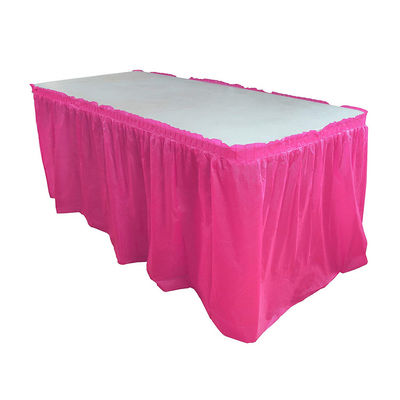 長方形のテーブルのスカートは、非有毒なPEVAのプラスチック テーブルのスカートを波立たせました