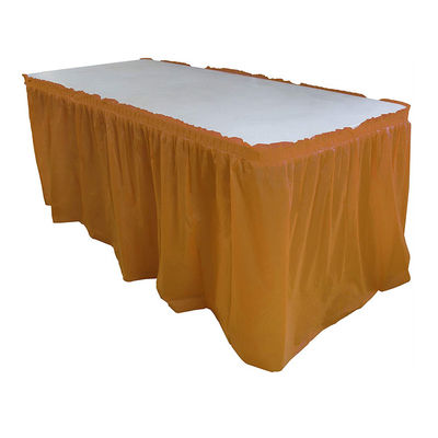 長方形のテーブルのスカートは、非有毒なPEVAのプラスチック テーブルのスカートを波立たせました