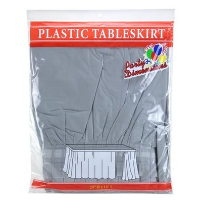 明白な様式の使い捨て可能なプラスチック テーブルのスカート、展示会のテーブルのスカート