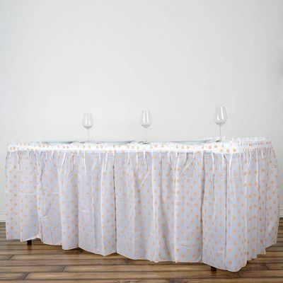 明白な様式の使い捨て可能なプラスチック テーブルのスカート、展示会のテーブルのスカート