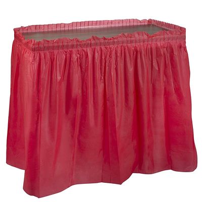 ケイタリングの結婚式の誕生会のでき事を食事する台所のための使い捨て可能なプラスチック テーブルのスカートは装飾のテーブルのスカートを供給します