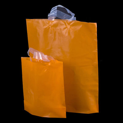 無地の注文のロゴの再使用可能な買い物袋、プラスチック柔らかいループ ハンドル袋