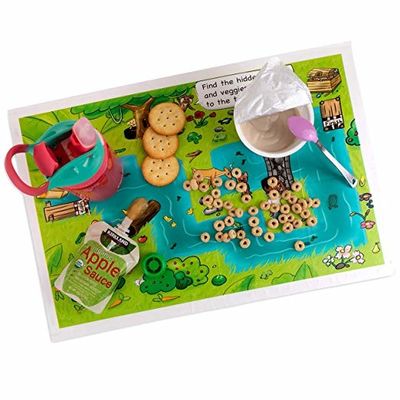 印刷されたプラスチック使い捨て可能なplacematsを使用している赤ん坊は子供のためのロゴのテーブル上層をカスタマイズしました