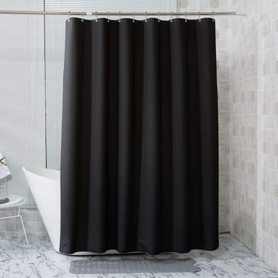 色のウォールマートの明確で黒い浴室の使い捨て可能なプラスチックPEVA浴室のシャワー・カーテン