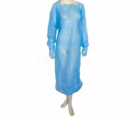 長い袖CPEのガウン、軽量の使い捨て可能な医学の防護衣