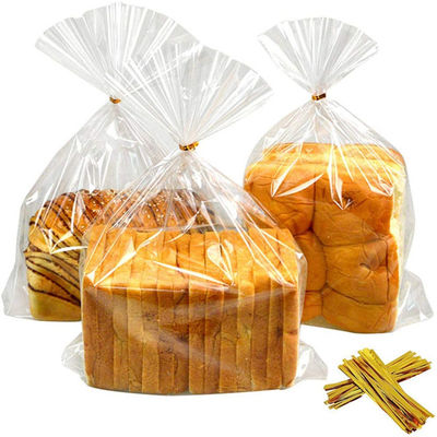 ねじれタイ1milのパンの塊はLDPEのゆとりの多パン屋袋を袋に入れる