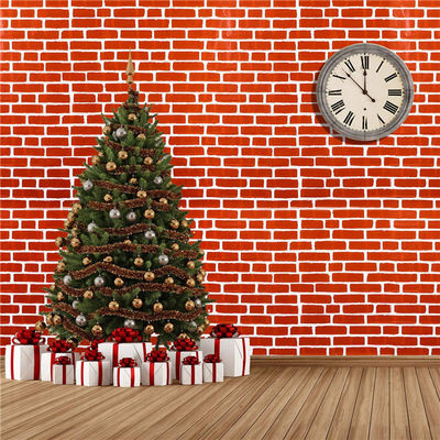 54x108はクリスマス・パーティのためのPEVAの赤レンガの壁の背景幕をじりじり動かす