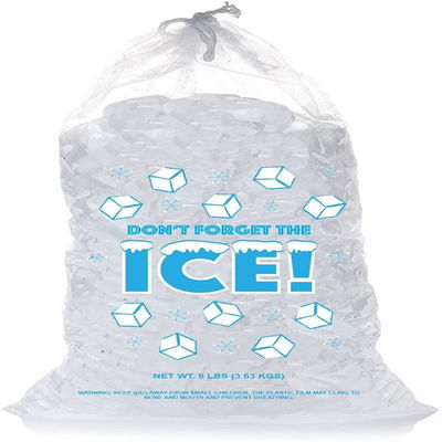 ドローストリングが付いている透明なLDPE再使用可能なアイス・キューブの貯蔵袋