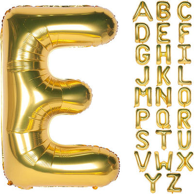 金のヘリウムは結婚の誕生会の装飾のためのマイラーのアルファベットの手紙の気球を失敗させる