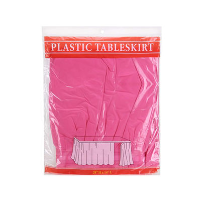 食料調達のテーブルの装飾のための滑らかな表面の使い捨て可能なプラスチック テーブルのスカート