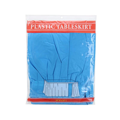 食料調達のテーブルの装飾のための滑らかな表面の使い捨て可能なプラスチック テーブルのスカート