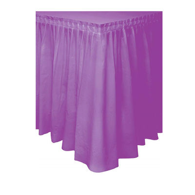 KINSHUNのプラスチック テーブルのスカートの長方形のアジサイ色党テーブルのスカート