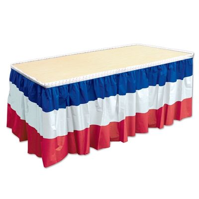国旗様式の付着力の裏側とまわりを回る単一のプリーツのテーブル