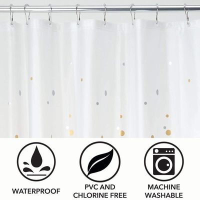 工場卸し売りウォールマートの浴室のホックが付いている使い捨て可能なプラスチック シャワー・カーテン