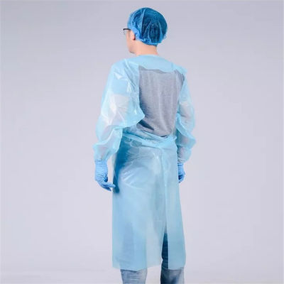 青い2/5/10PCS使い捨て可能な防護衣、医学の分離のガウン、青い保護つなぎ服