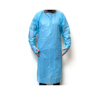 防水医学的用途の衣類の背部タイが付いている使い捨て可能な分離のガウンCPEのガウン